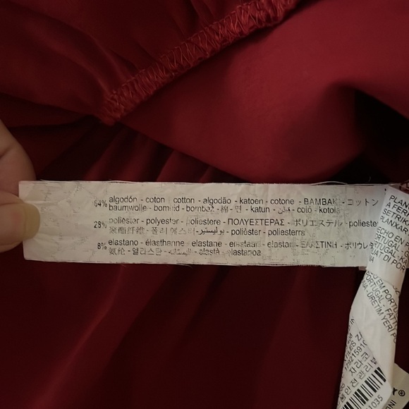 Zara Womens Red Short Sleeve Loose Fit Knee Length Tiered Dress Size M - Picture 7 of 7